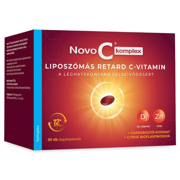 Novo C Komplex Liposzómális RETARD C-vitamin+D3+Cink kapszula 90db