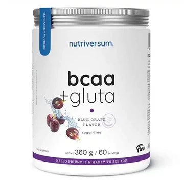 Nutriversum BCAA+GLUTA sugar free kékszőlő 360g