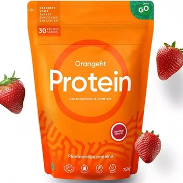 Orangefit Protein növényi fehérjepor eper ízben 750g