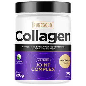 Pure Gold Collagen Marha + Joint Complex kollagén málna ízű italpor 300g