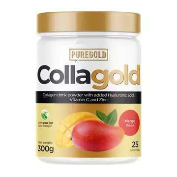 Pure Gold CollaGold Marha és Hal kollagén italpor hialuronsavval mangó 300g