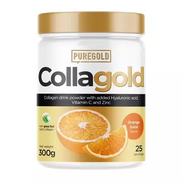 Pure Gold CollaGold Marha és Hal kollagén italpor hialuronsavval orange juice 300g