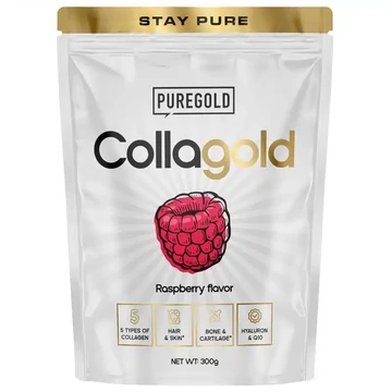 Pure Gold CollaGold Marha és Hal kollagén italpor málna 300g