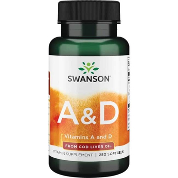 Swanson A-vitamin és D-vitamin halolajból 250 db