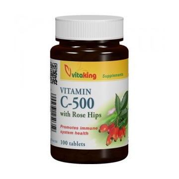 Vitaking 500Mg C-vitamin és csipkebogyó tabletta 100db