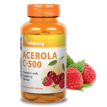 Vitaking C-500 málnás rágótabletta 40 db