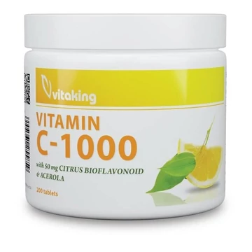 Vitaking C-vitamin 1000mg Bioflavonoid, acerola, csipkebogyó tabletta 200db