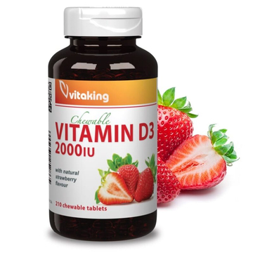 Vitaking d3-vitamin epres rágótabletta 210db