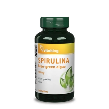 Vitaking 100% Spirulina alga tabletta 200 db