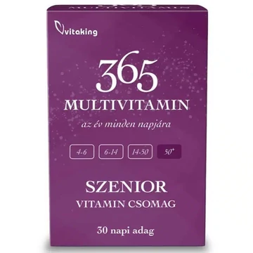 Vitaking 365 Multivitamin Szenior vitamin csomag 30db