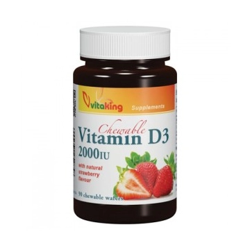 Vitaking d3-vitamin epres rágótabletta 90db