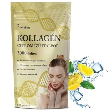 Vitaking Kollagén Citrom ízű italpor 330g