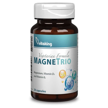 Vitaking Magne Trio Mg + K2 + D3-vitamin kapszula 30db