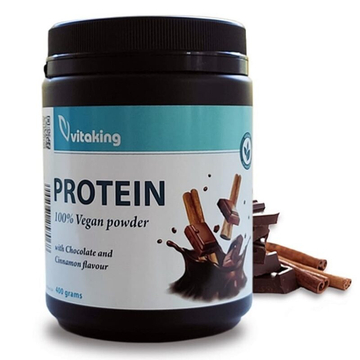 Vitaking Protein csoki-fahéj növényi fehérje italpor 400g