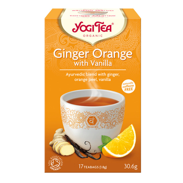 Yogi Bio Narancs-gyömbér tea vaniliával filteres 17 db