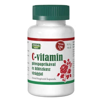 Zöldvér C-vitamin pirospaprikával és hibiszkusz virággal kapszula 90db