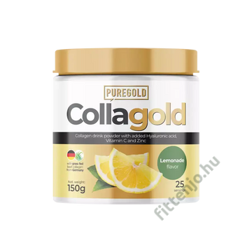 CollaGold Marha és Hal kollagén italpor hialuronsavval - Lemonade - 150g - PureGold