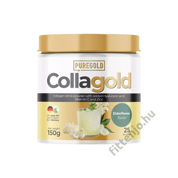 CollaGold Marha és Hal kollagén italpor hialuronsavval - Eldelflower - 150g - PureGold