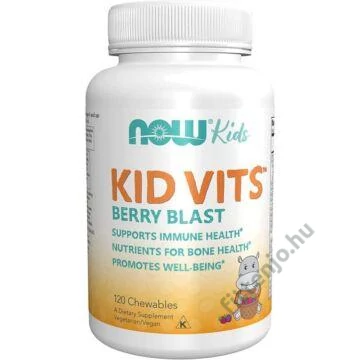 Now Kid Vits multivitamin málnás 120db