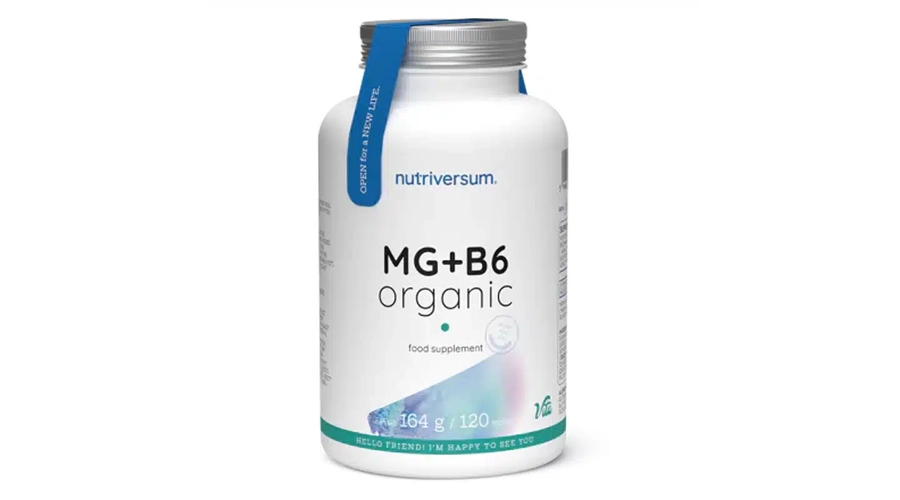 Nutriversum Magnézium+B6-vitamin Organic tabletta 120db