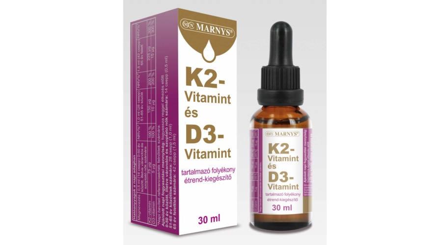 Marnys K2+D3-vitamin csepp 30 ml - D-vitamin