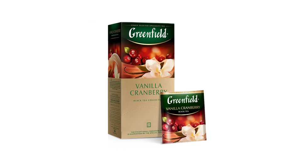 GREENFIELD Vanilla Cranberry tea 25x1,5 g - fittenjo.hu
